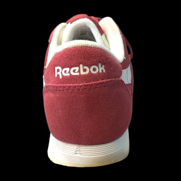 Reebok Classic Nylon Maroon and White (Dark Pink) Sneakers - Picture 10 of 15